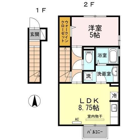 D-room駅南の物件間取画像